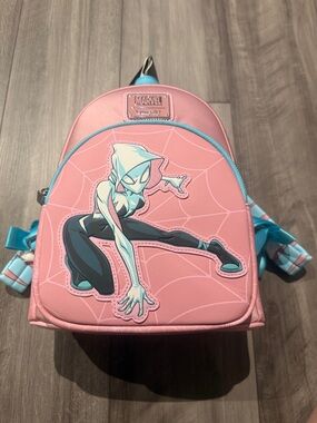 Marvel Loungefly Pink & blue Spider-Gwen Mini Backpack